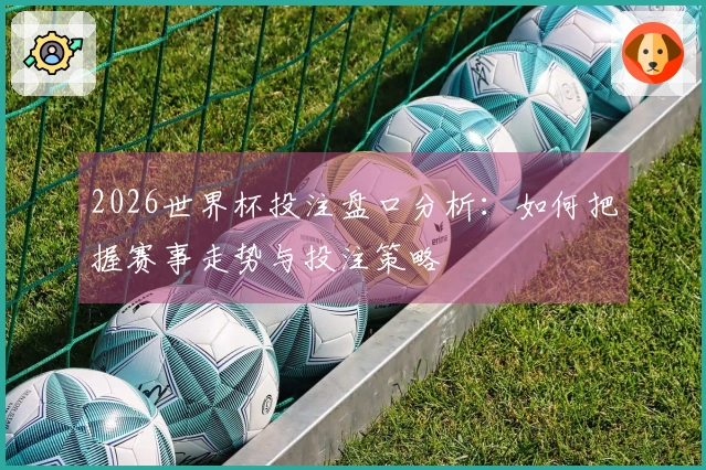 2026世界杯投注盘口分析：如何把握赛事走势与投注策略